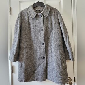 Vintage Wellington Classics mid lenth button front dress coat size 2X